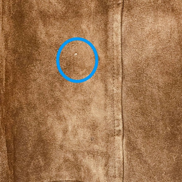 J.Crew Button Down 100% Brown Leather Suede Coat Jacket Size Large #4066 - Picture 10 of 13